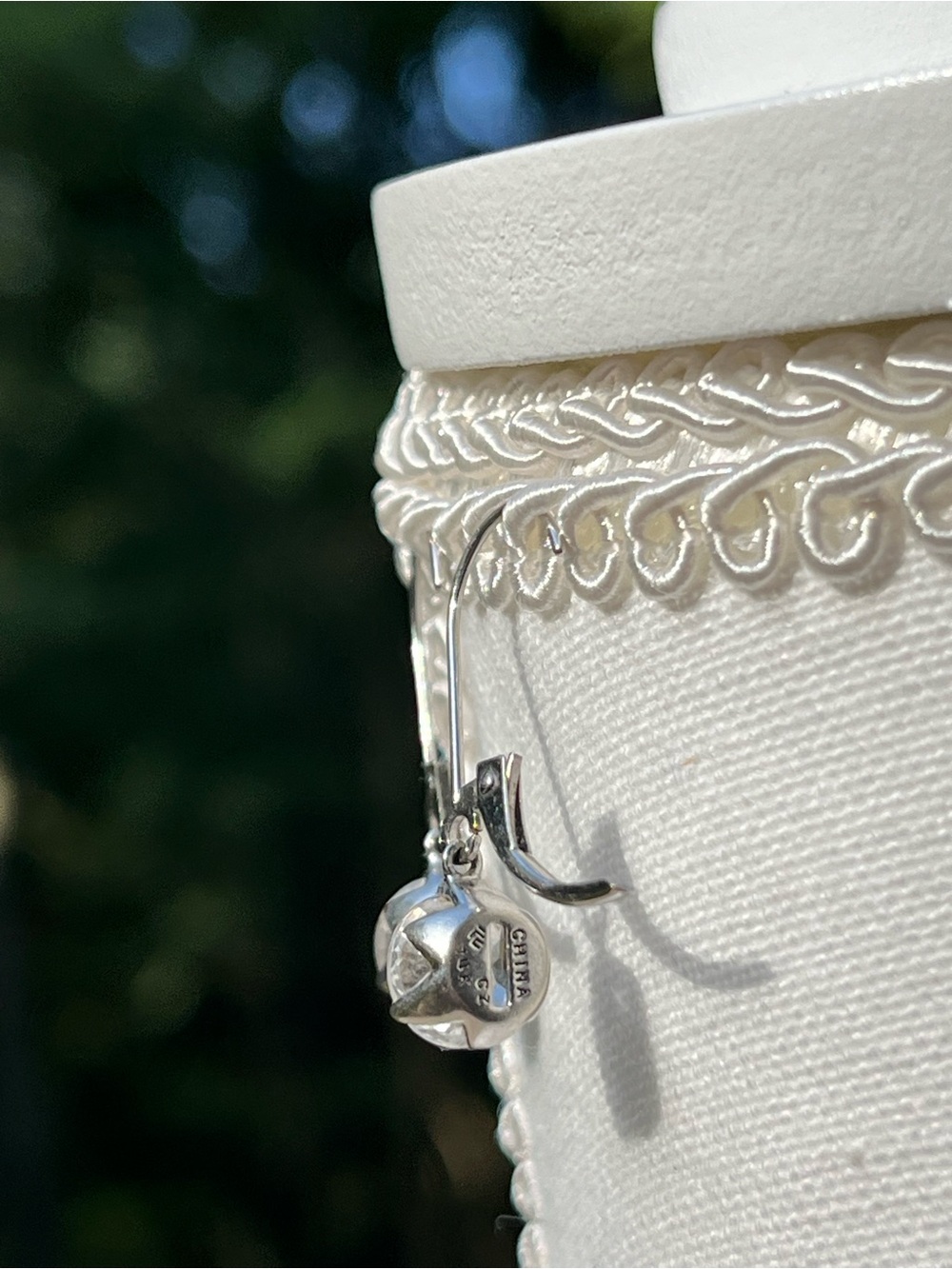 QVC 14K Gold CZ Leverback Dangle Earrings Clear Round Cubic Zirconia 2g - Picture 5 of 16